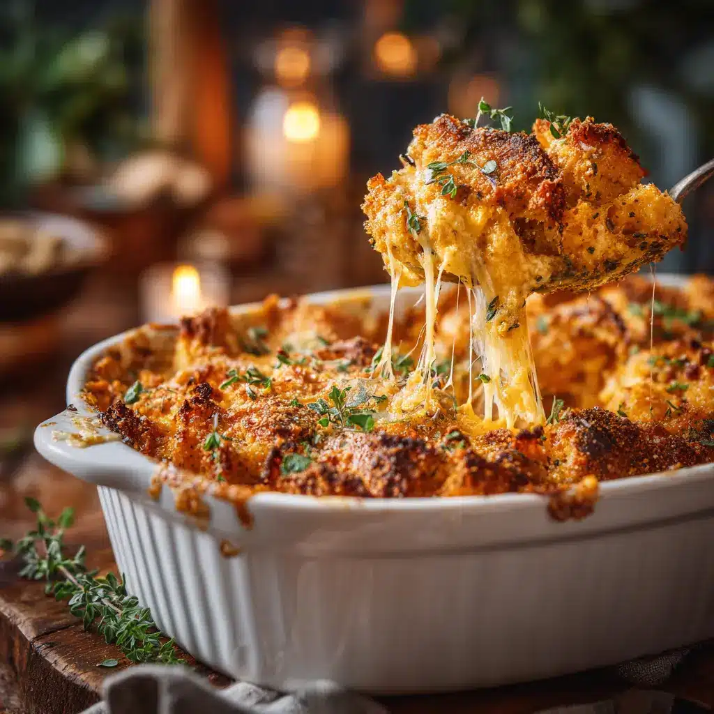 Golden gluten free casserole with crispy topping