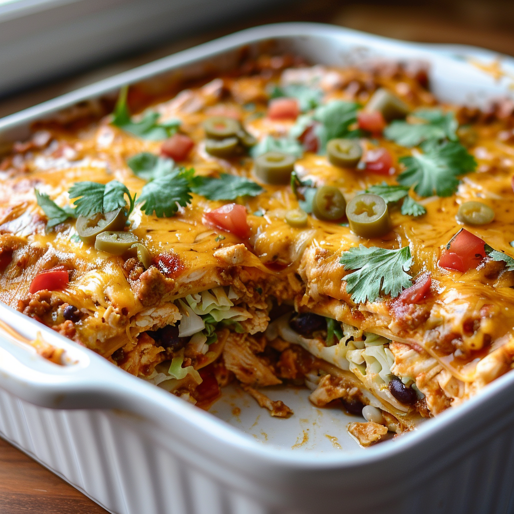 Chicken Burrito Casserole